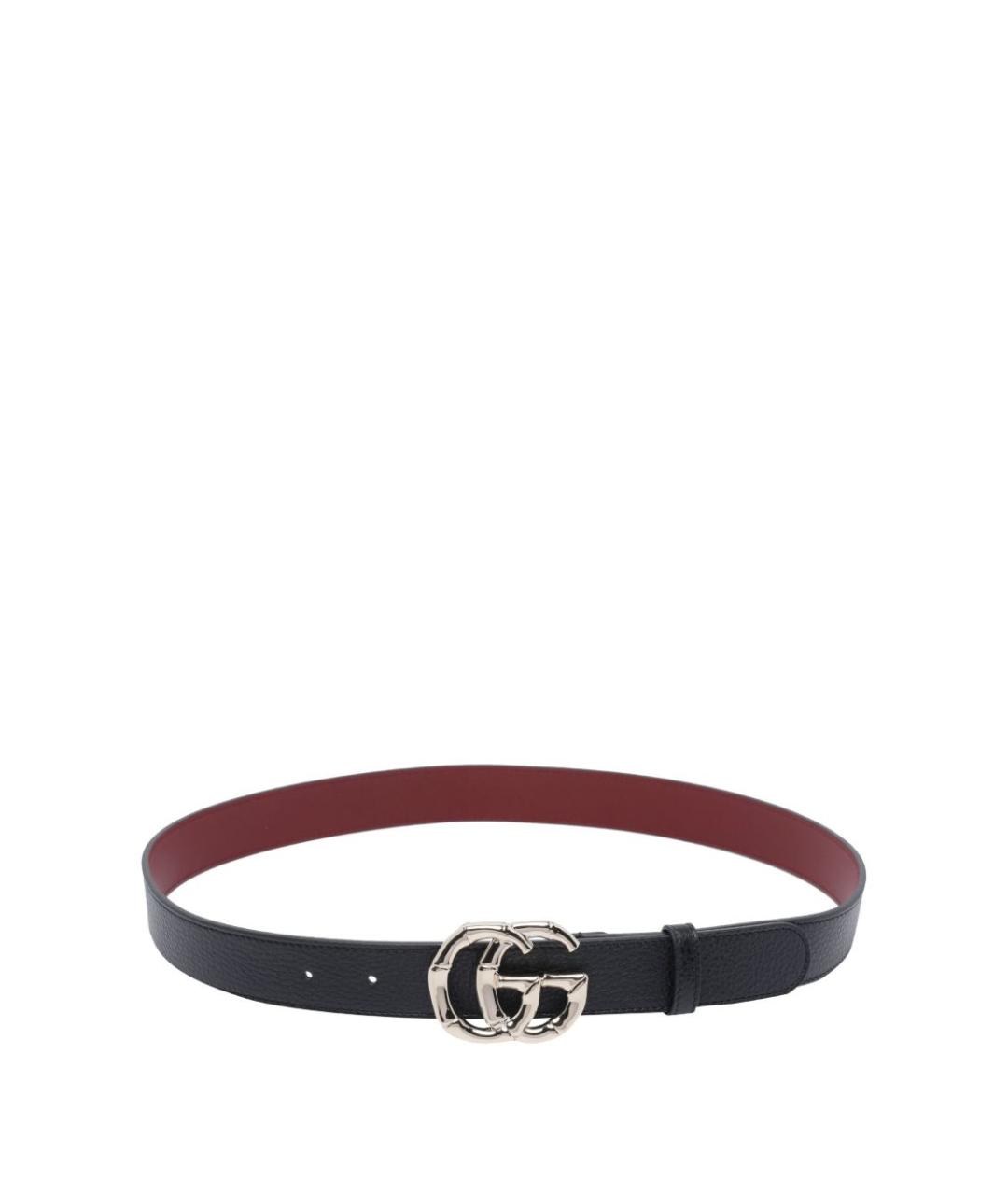 GUCCI Черный кожаный ремень, фото 1