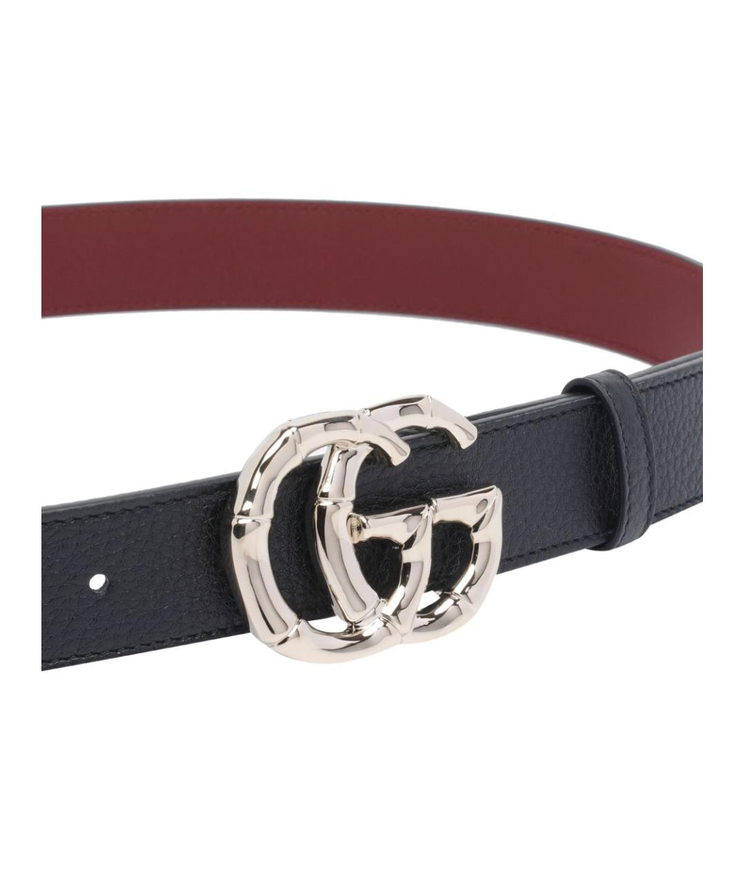 GUCCI Черный кожаный ремень, фото 2