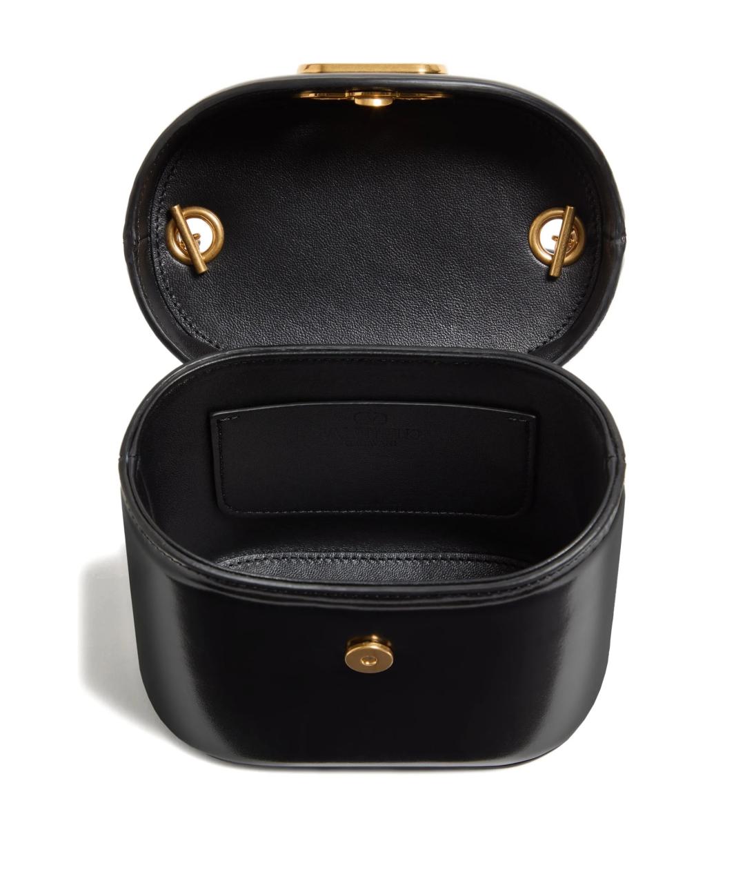 VALENTINO Черная кожаная сумка через плечо, фото 5