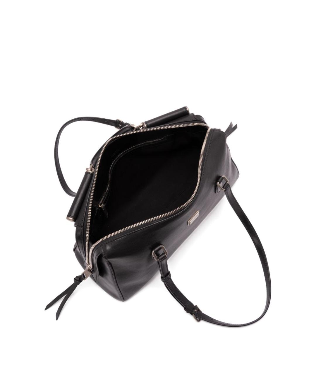 DOLCE&GABBANA Черная кожаная сумка тоут, фото 2