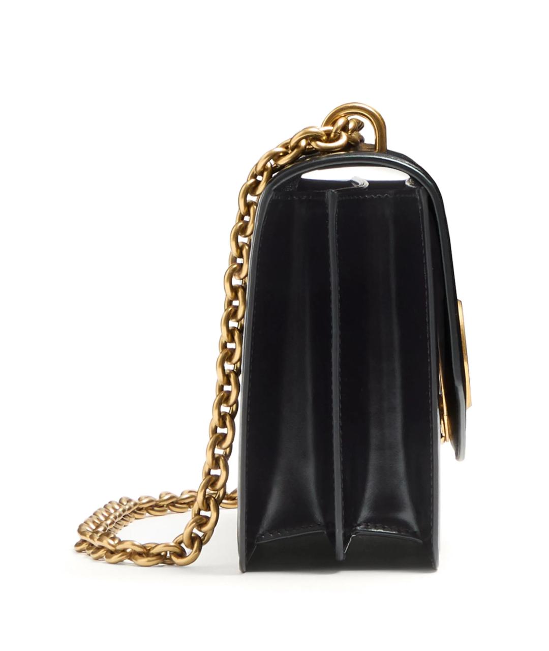 VALENTINO Черная кожаная сумка через плечо, фото 5