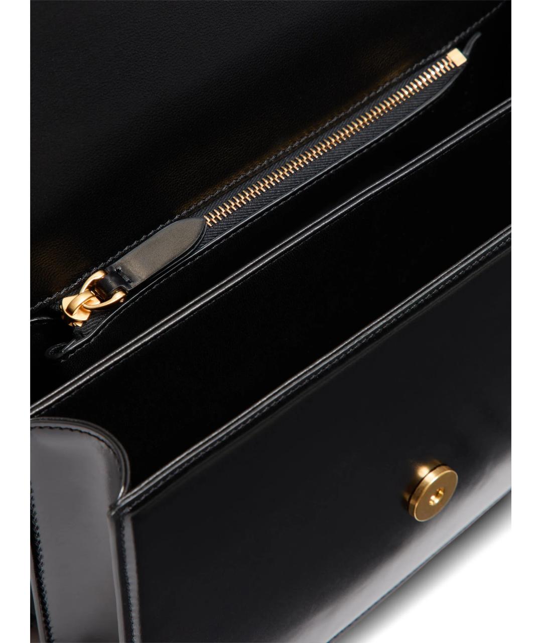 VALENTINO Черная кожаная сумка через плечо, фото 6