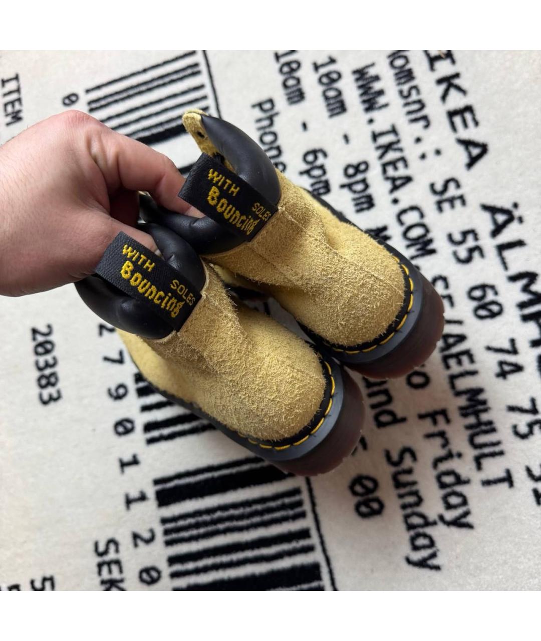 DR. MARTENS Бежевые высокие ботинки, фото 4