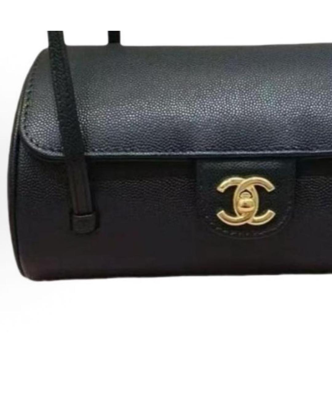 CHANEL Черная кожаная сумка через плечо, фото 3