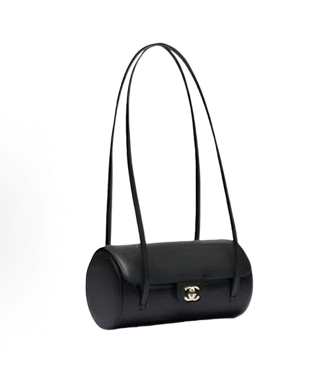 CHANEL Черная кожаная сумка через плечо, фото 2