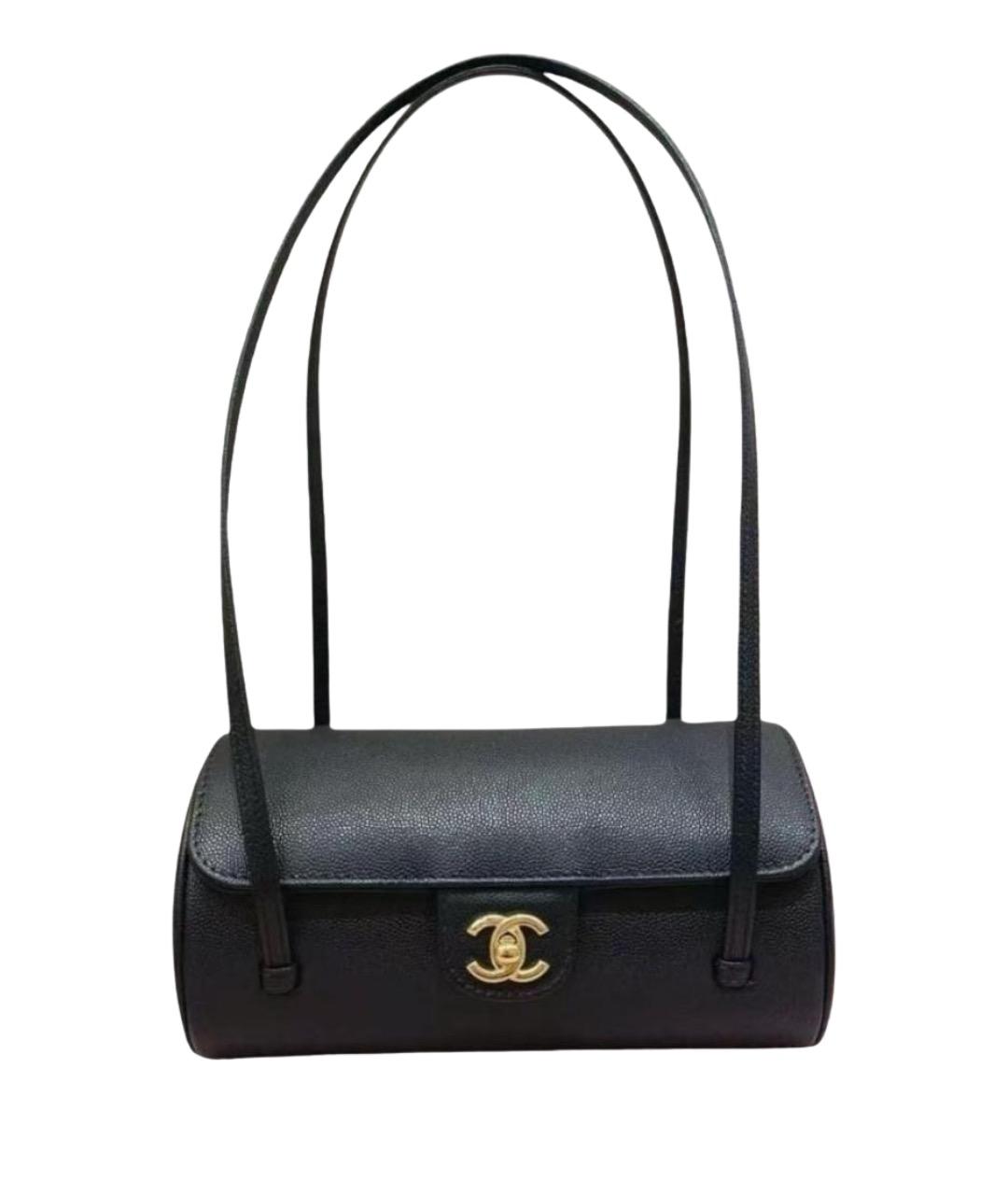 CHANEL Черная кожаная сумка через плечо, фото 1