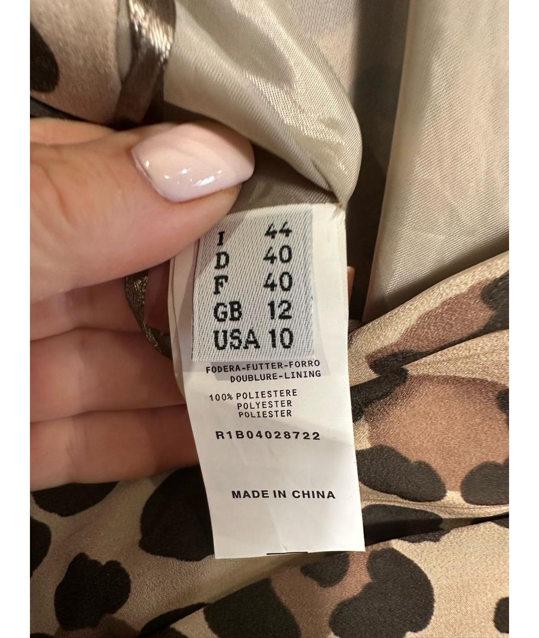 MOSCHINO Бежевое полиэстеровое повседневное платье, фото 5