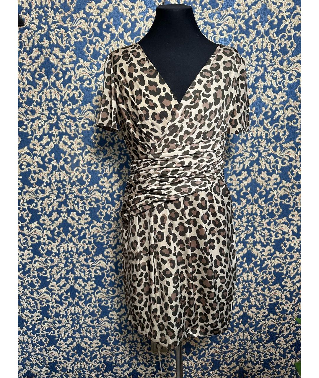 MOSCHINO Бежевое полиэстеровое повседневное платье, фото 8