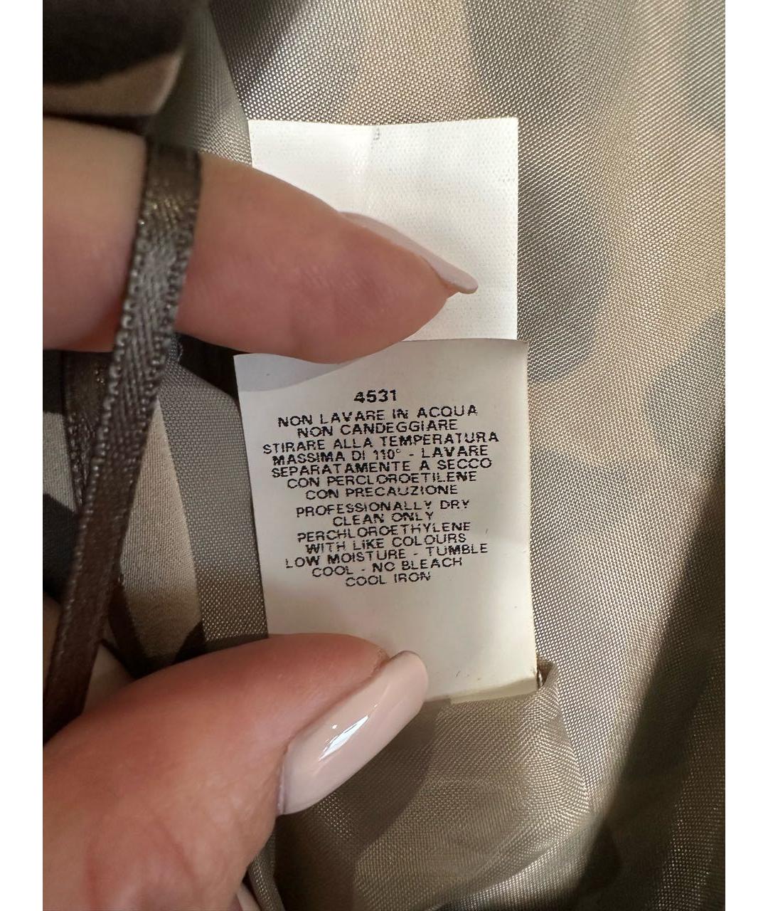 MOSCHINO Бежевое полиэстеровое повседневное платье, фото 7