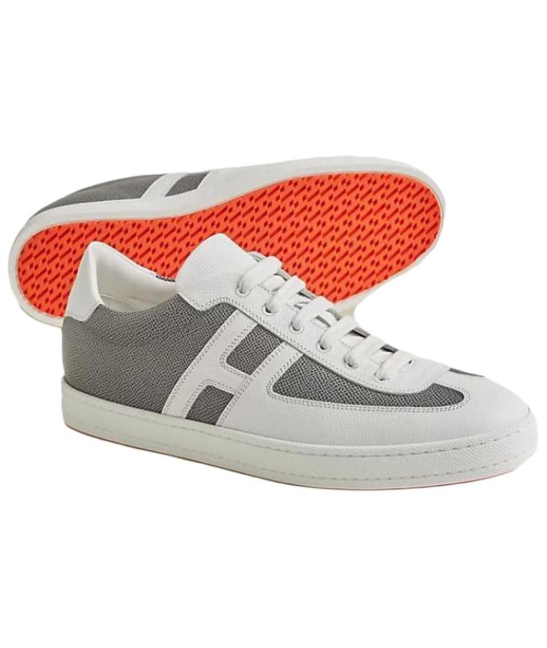 HERMES Серые низкие кроссовки / кеды, фото 5