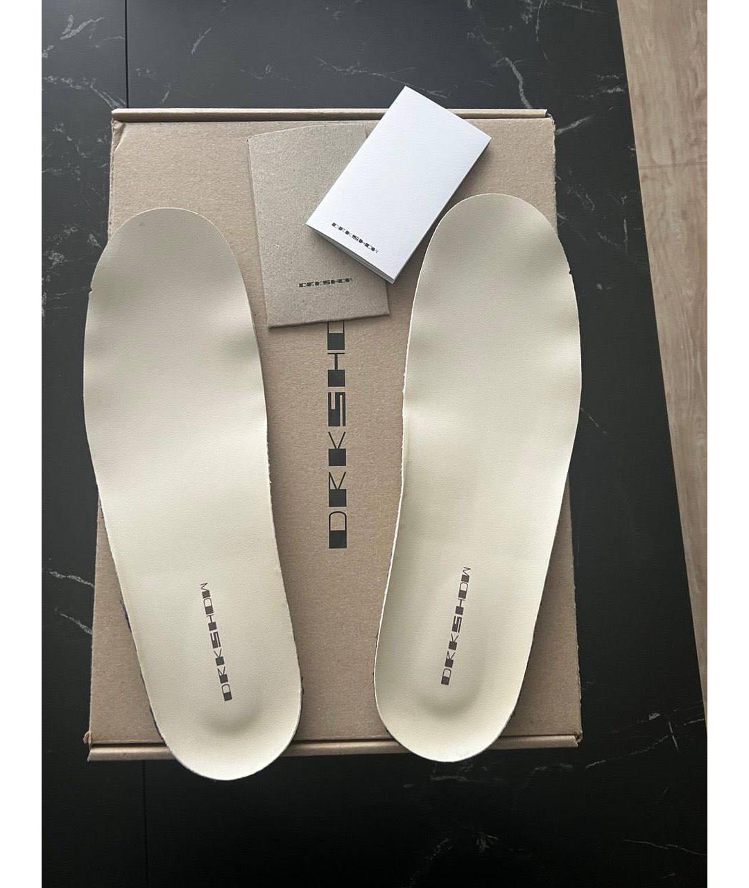 RICK OWENS DRKSHDW Черные текстильные низкие кроссовки / кеды, фото 7