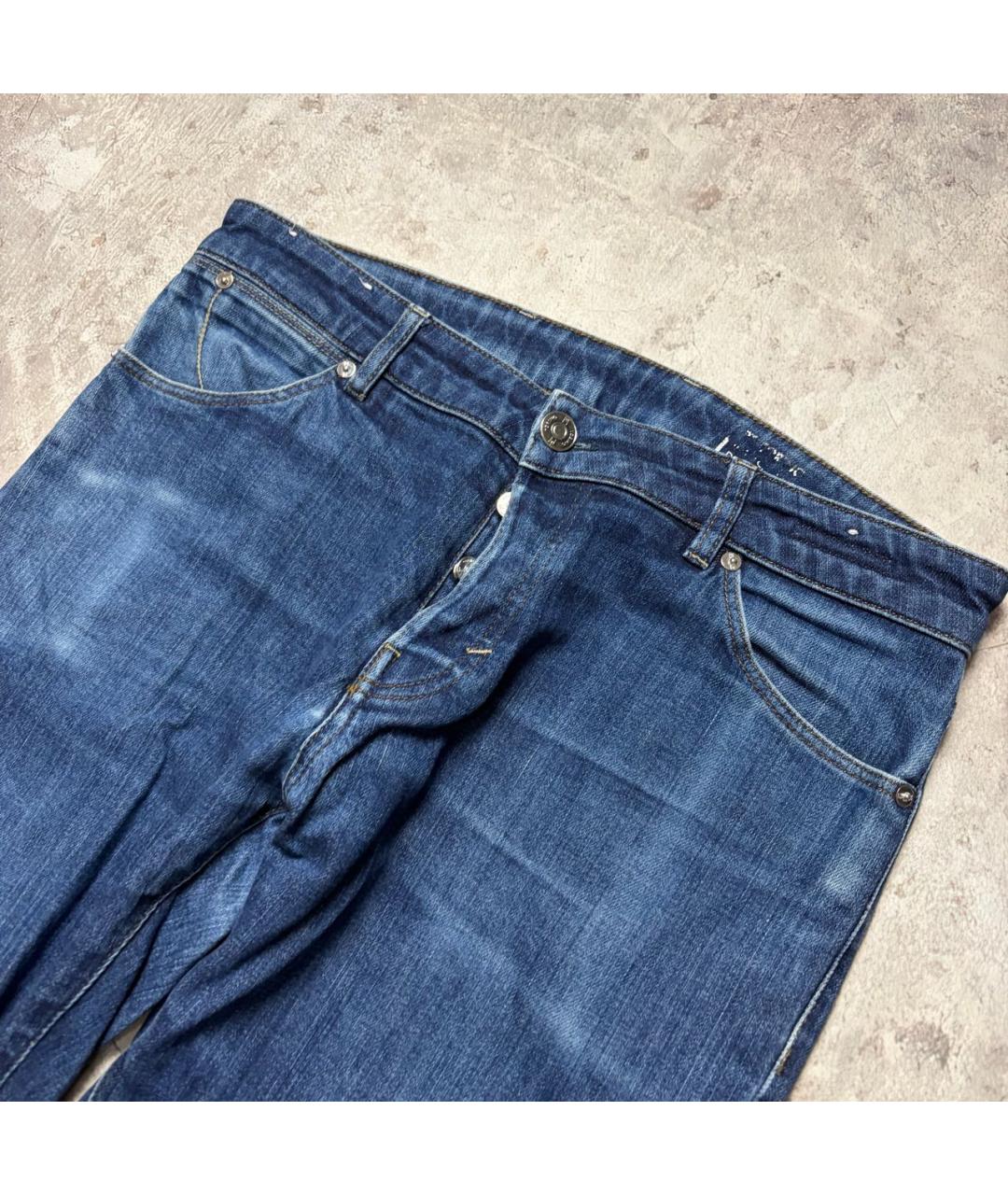 PT TORINO Темно-синие хлопко-эластановые джинсы, фото 4