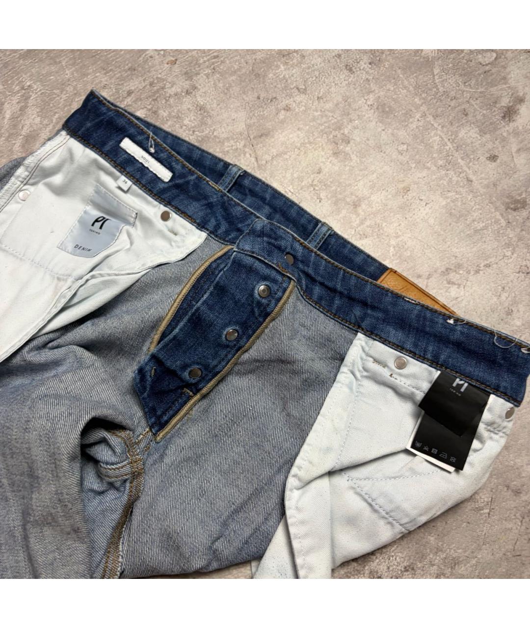 PT TORINO Темно-синие хлопко-эластановые джинсы, фото 5