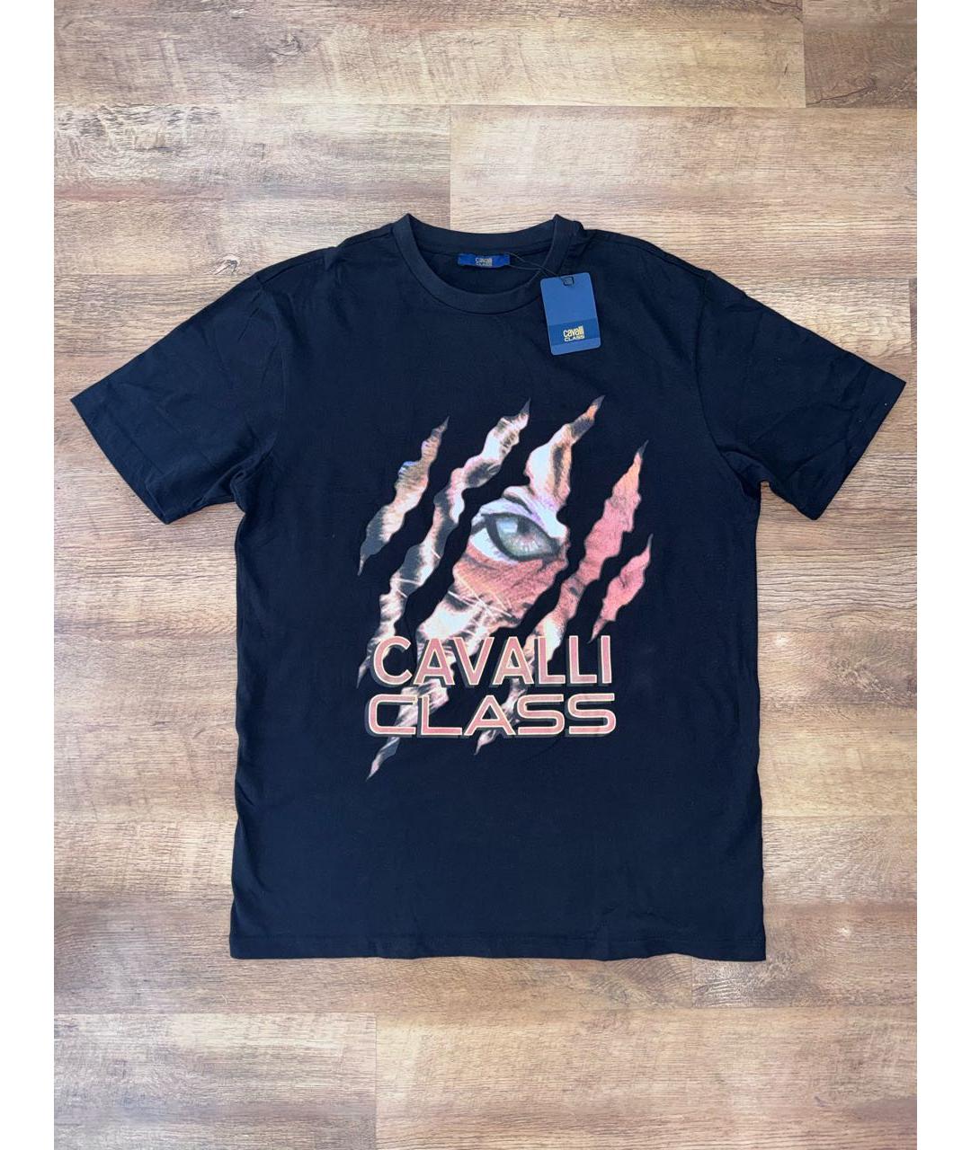 CAVALLI CLASS Черная хлопковая футболка, фото 9