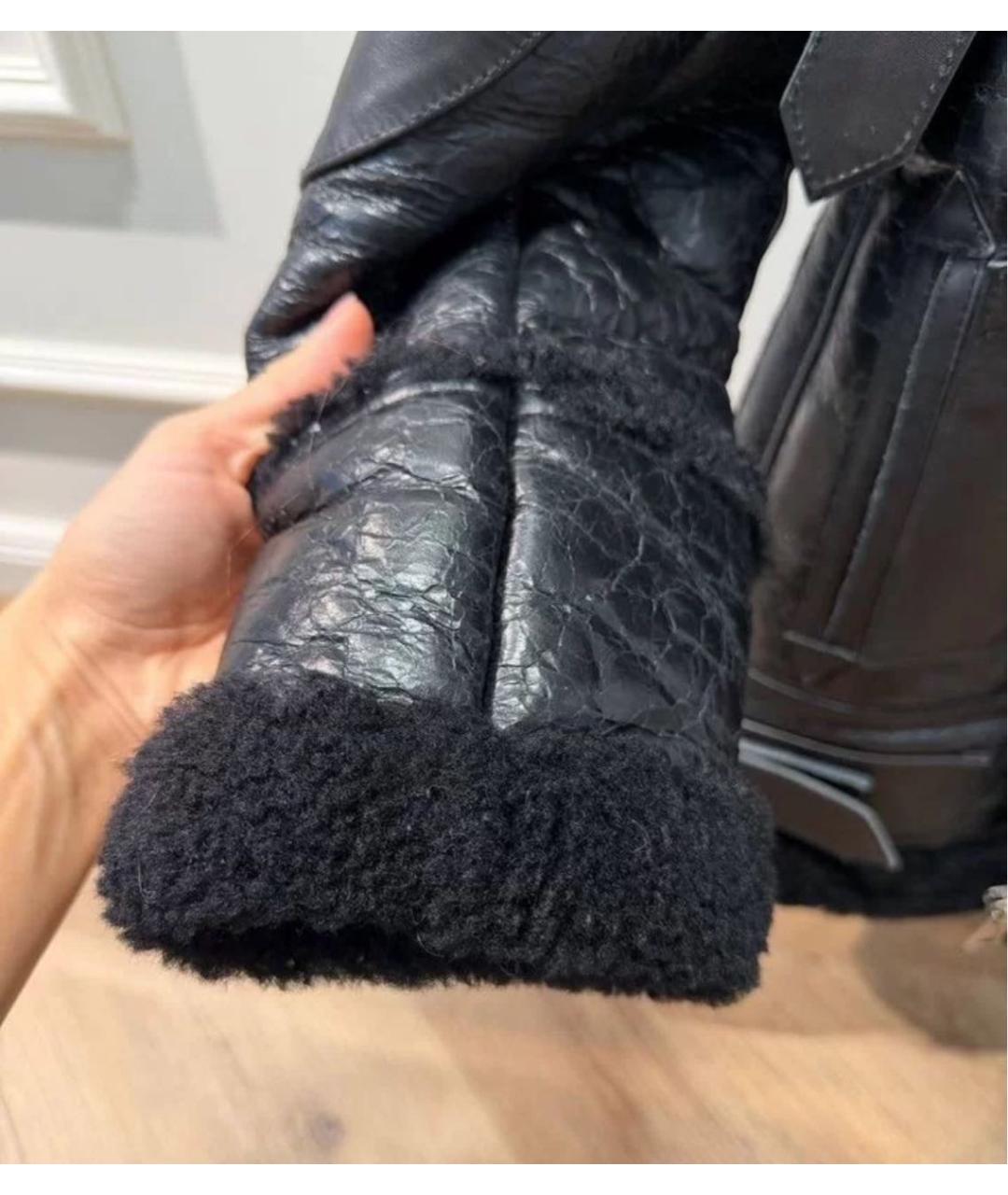 BALENCIAGA Черная дубленка, фото 4