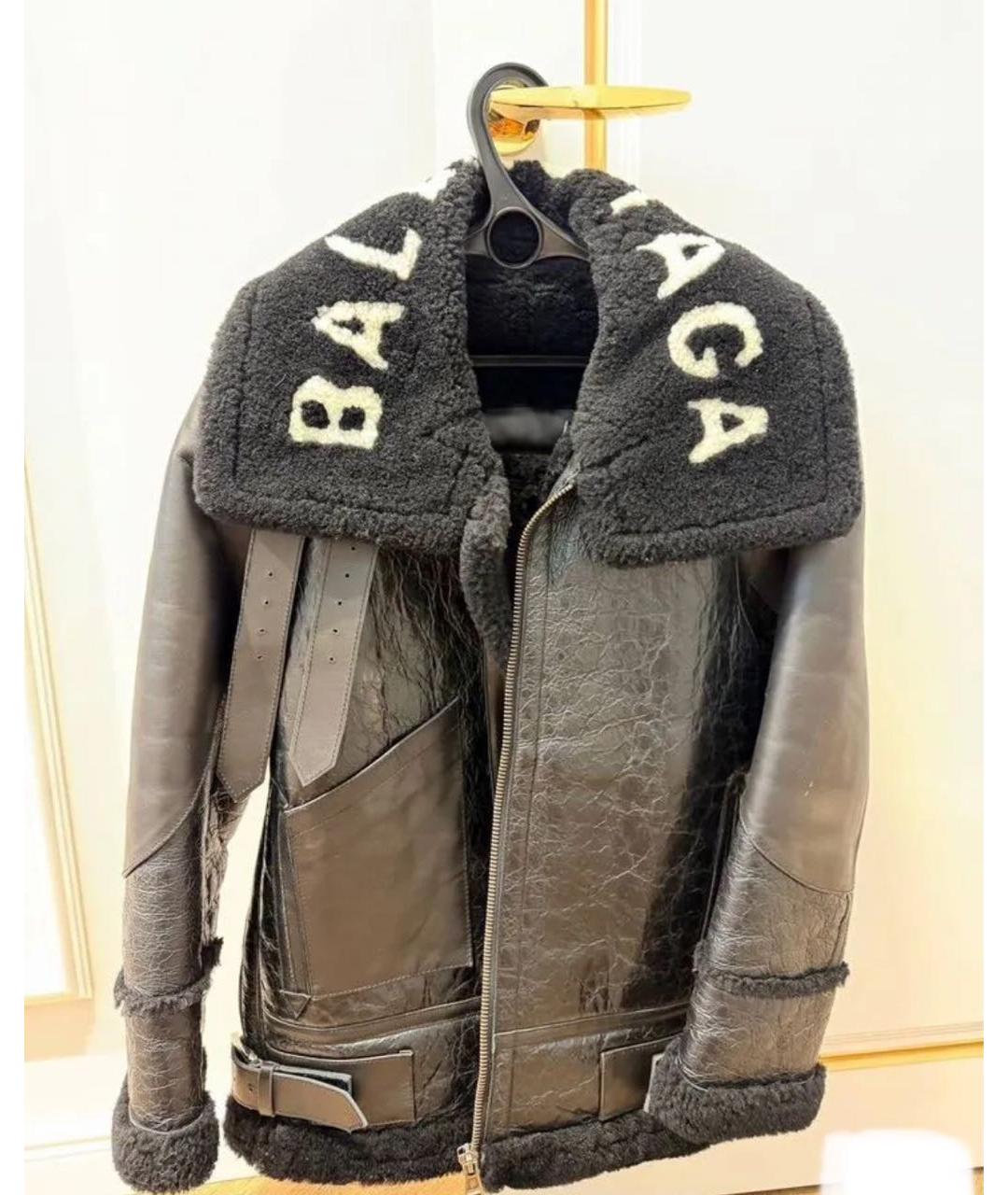 BALENCIAGA Черная дубленка, фото 7