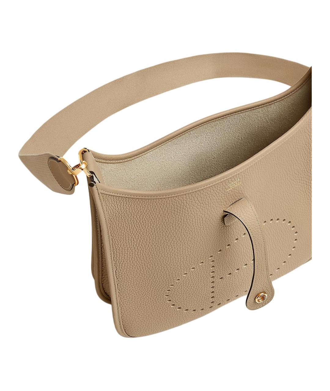 HERMES Коричневая кожаная сумка через плечо, фото 5