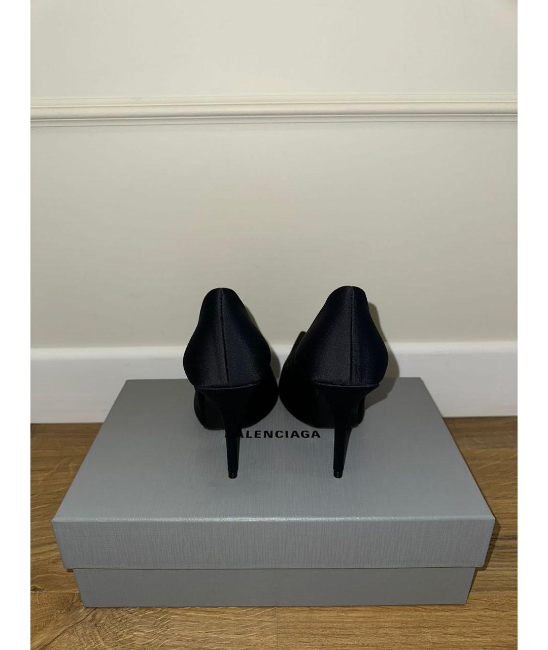 BALENCIAGA Черные текстильные туфли, фото 4