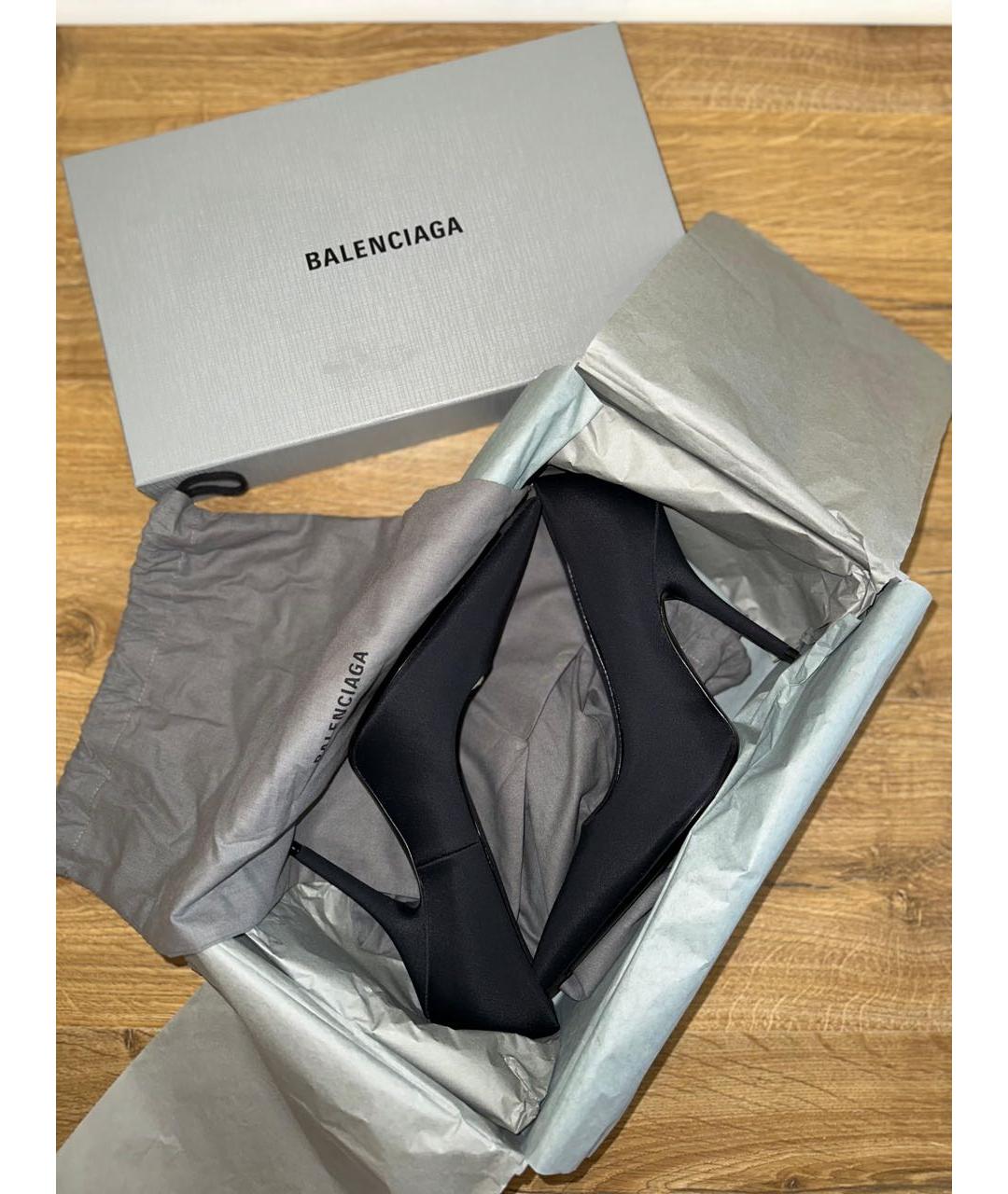 BALENCIAGA Черные текстильные туфли, фото 6