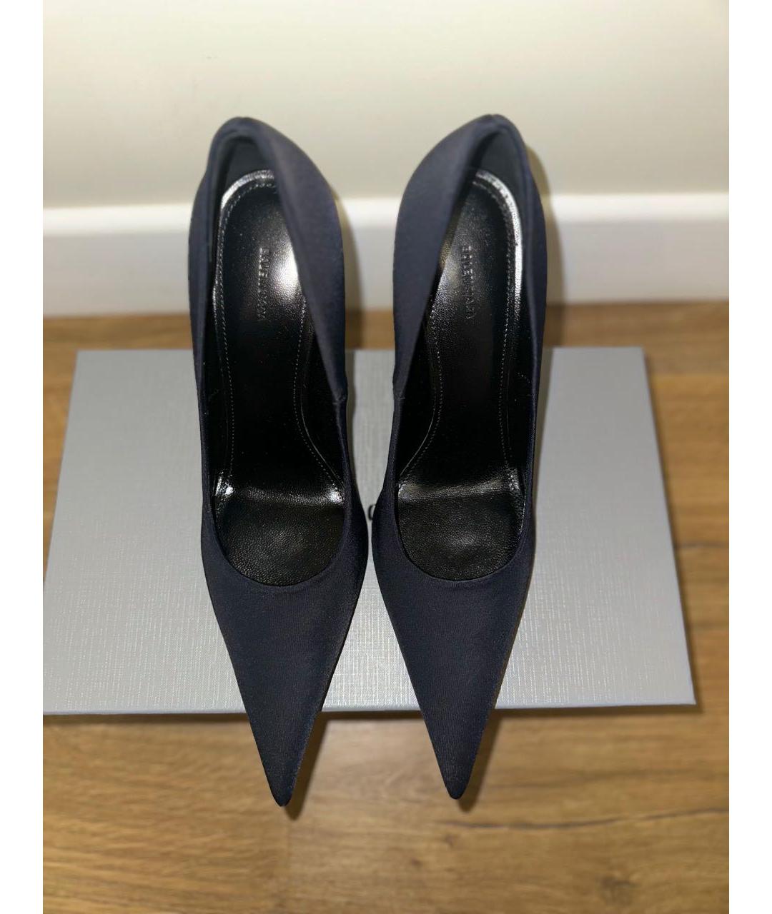 BALENCIAGA Черные текстильные туфли, фото 7