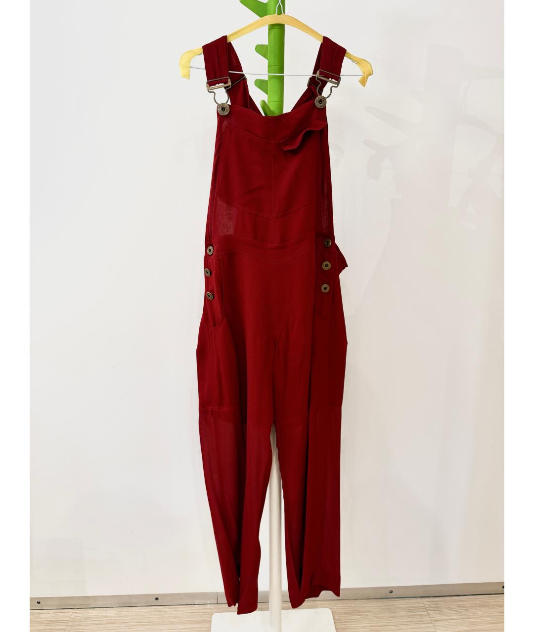 CHLOE Бордовый вискозный комбинезон, фото 6