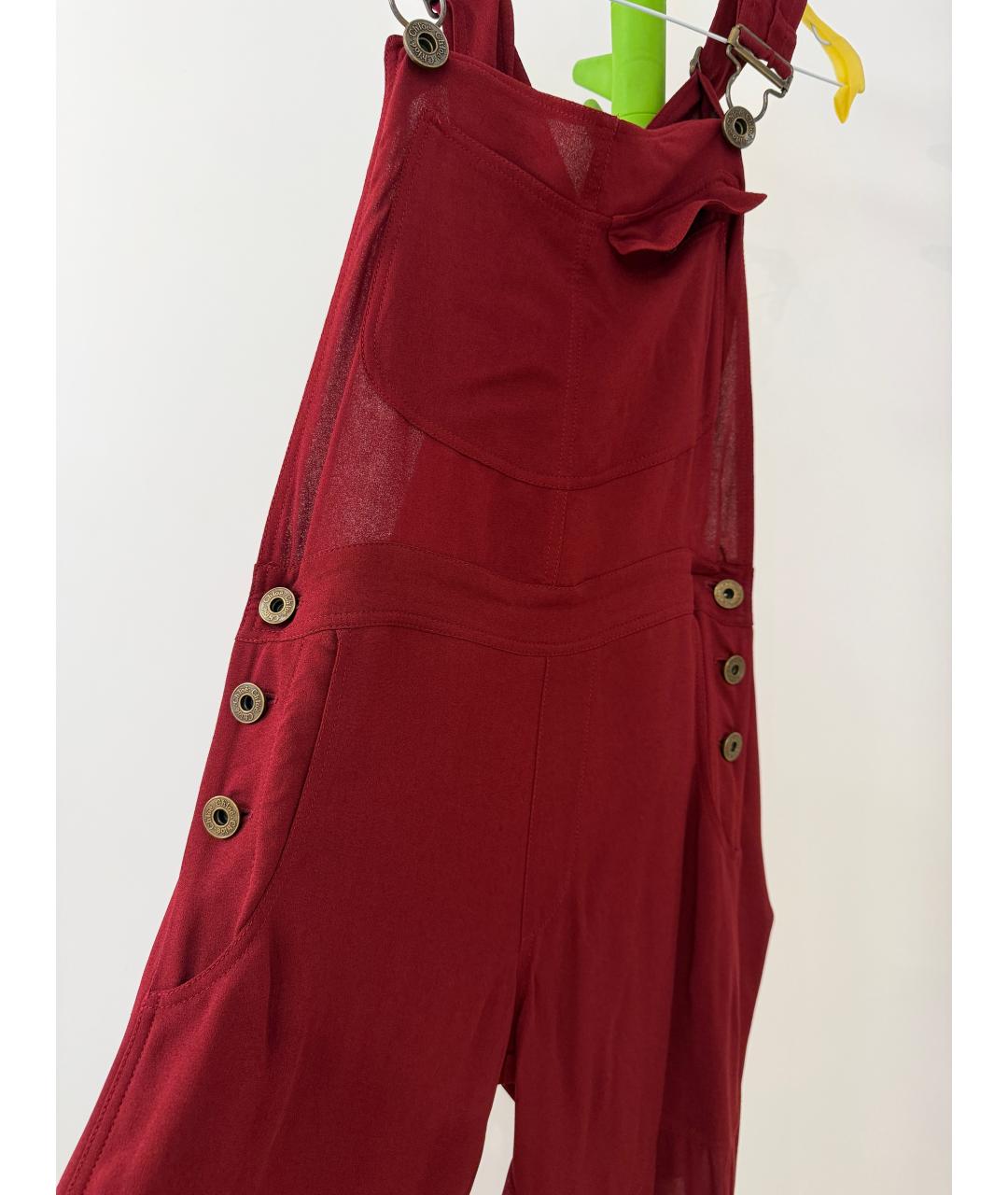 CHLOE Бордовый вискозный комбинезон, фото 4