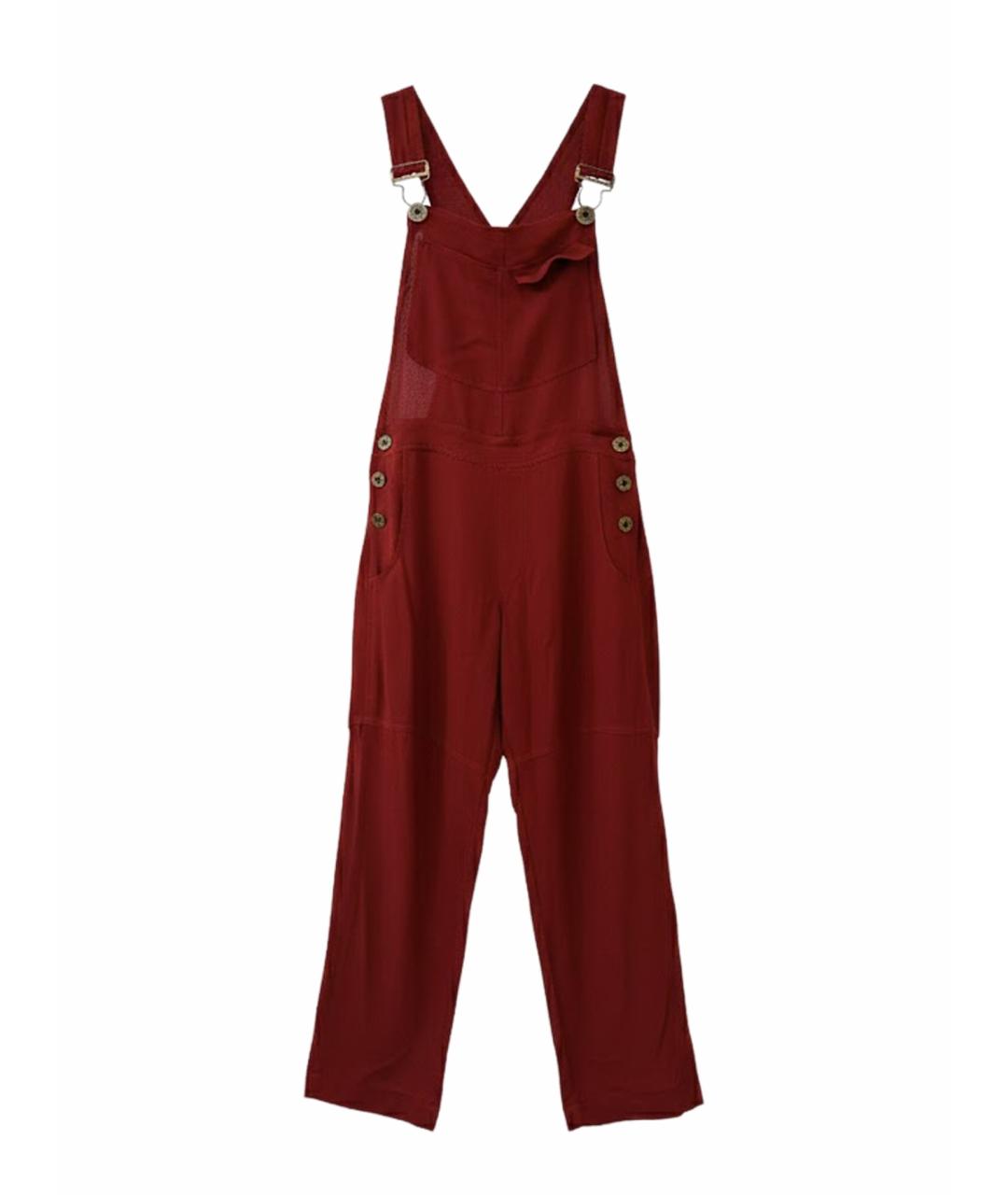 CHLOE Бордовый вискозный комбинезон, фото 1