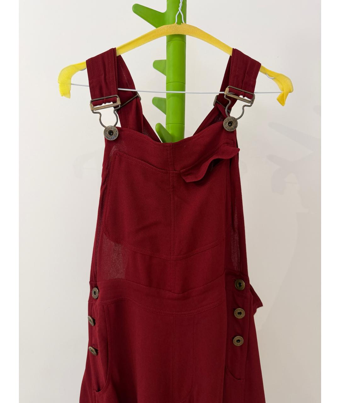 CHLOE Бордовый вискозный комбинезон, фото 3