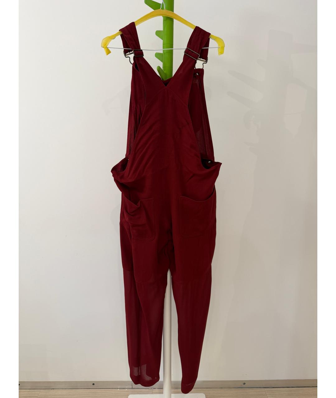CHLOE Бордовый вискозный комбинезон, фото 2