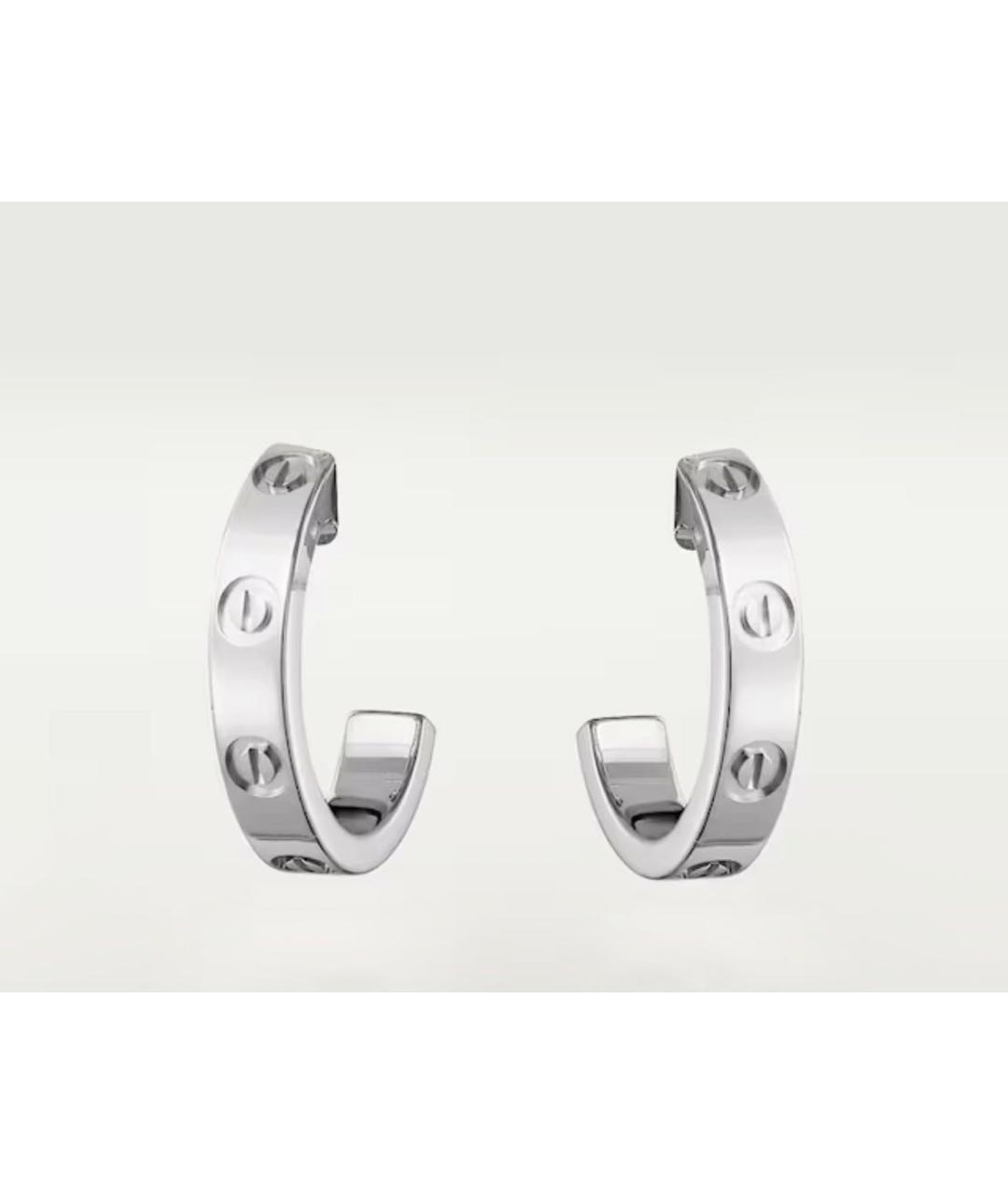 CARTIER Серебряные серьги из белого золота, фото 3