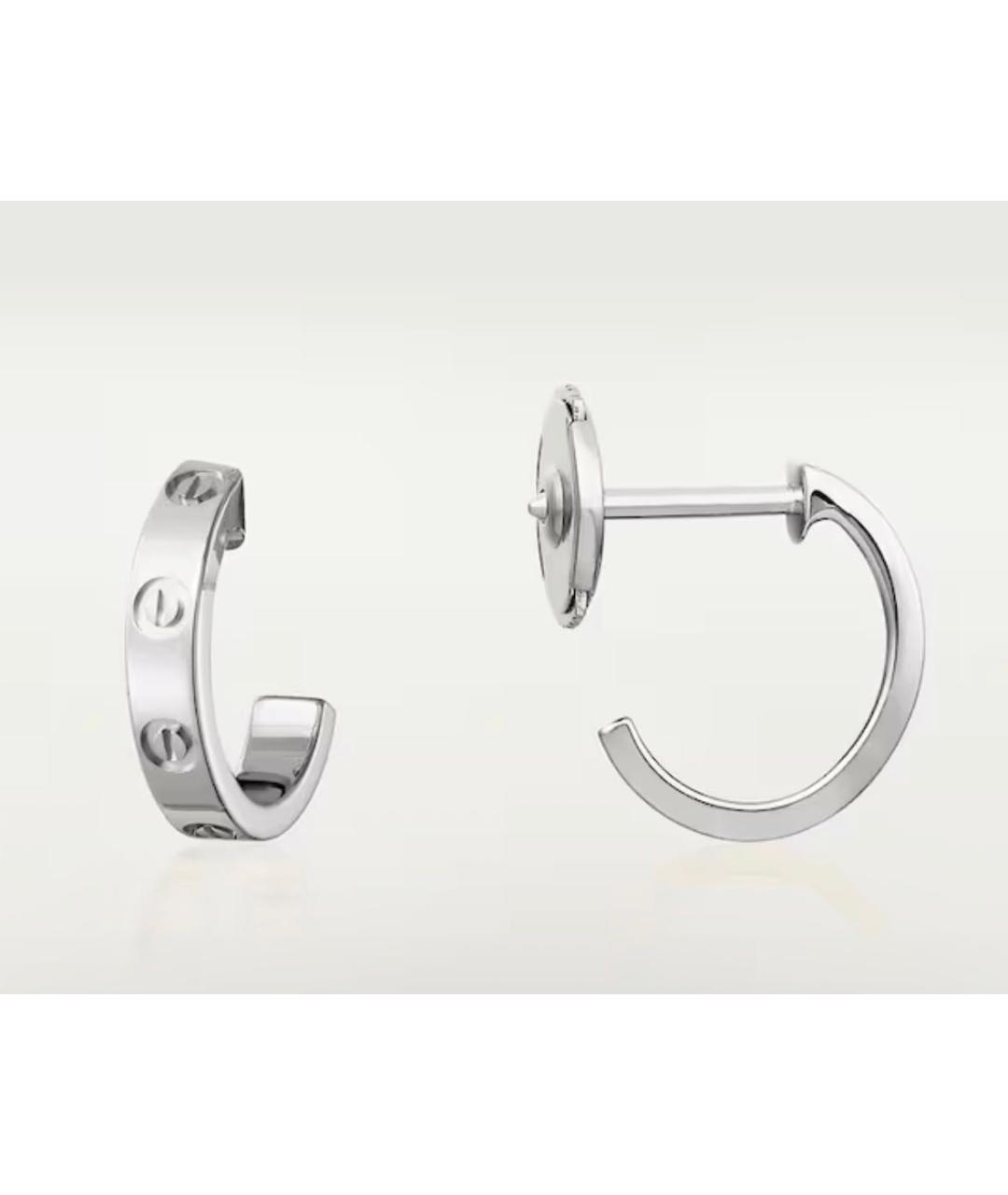 CARTIER Серебряные серьги из белого золота, фото 2