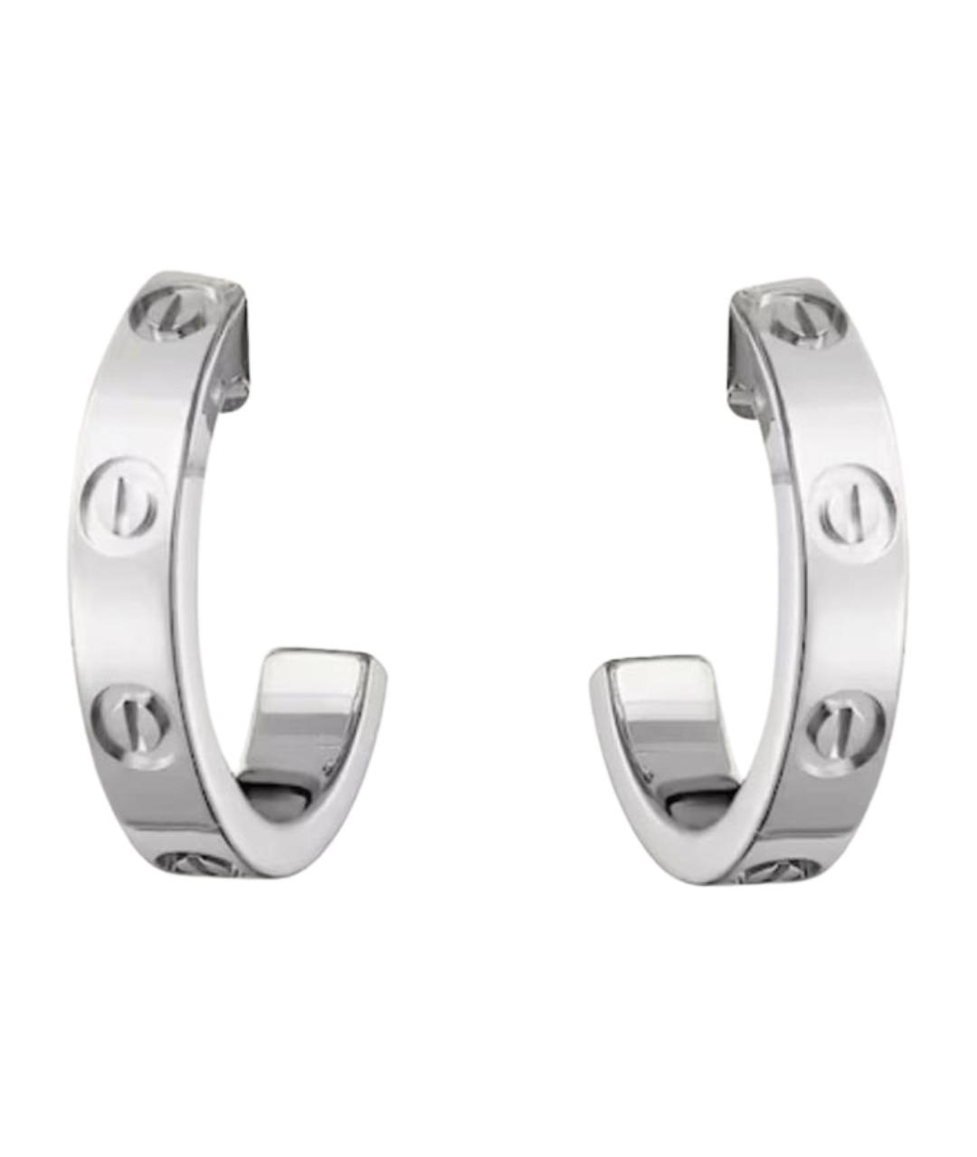 CARTIER Серебряные серьги из белого золота, фото 1