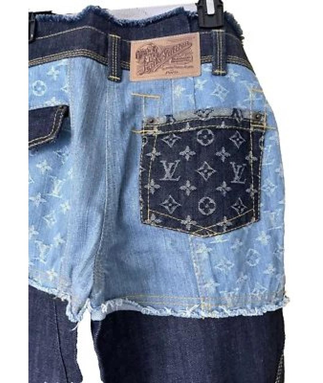 LOUIS VUITTON Синие хлопковые прямые джинсы, фото 3