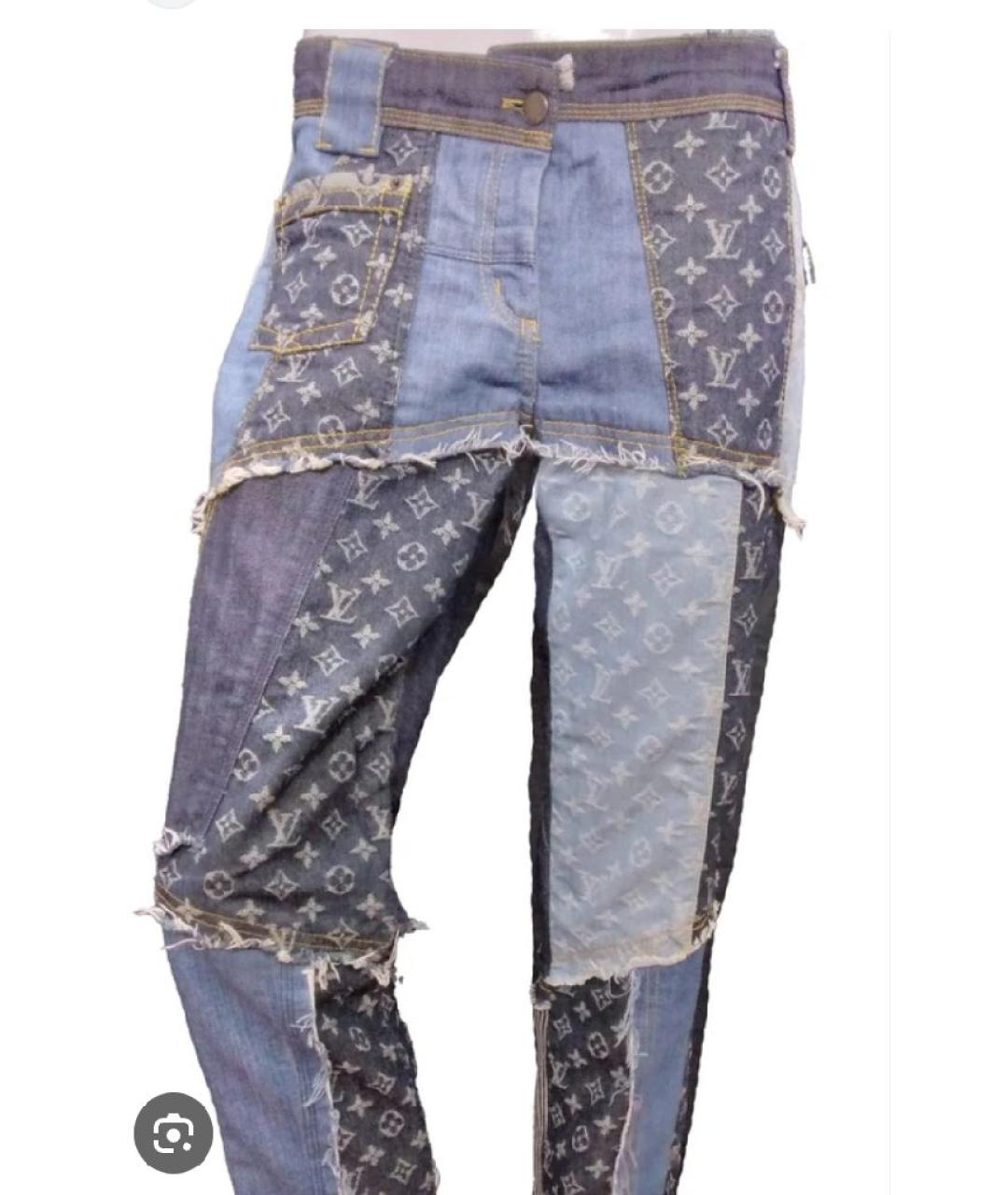 LOUIS VUITTON Синие хлопковые прямые джинсы, фото 6
