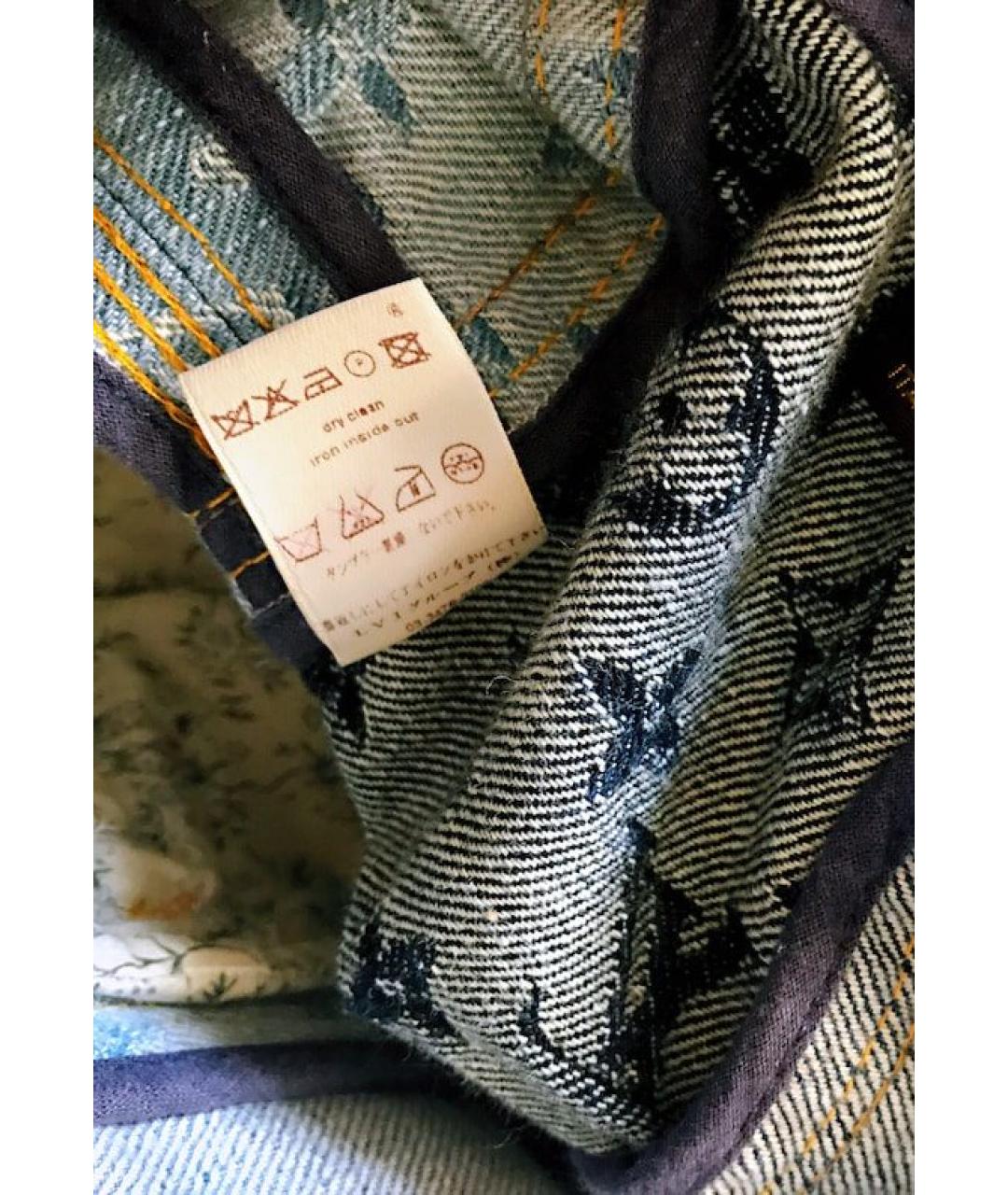 LOUIS VUITTON Синие хлопковые прямые джинсы, фото 5