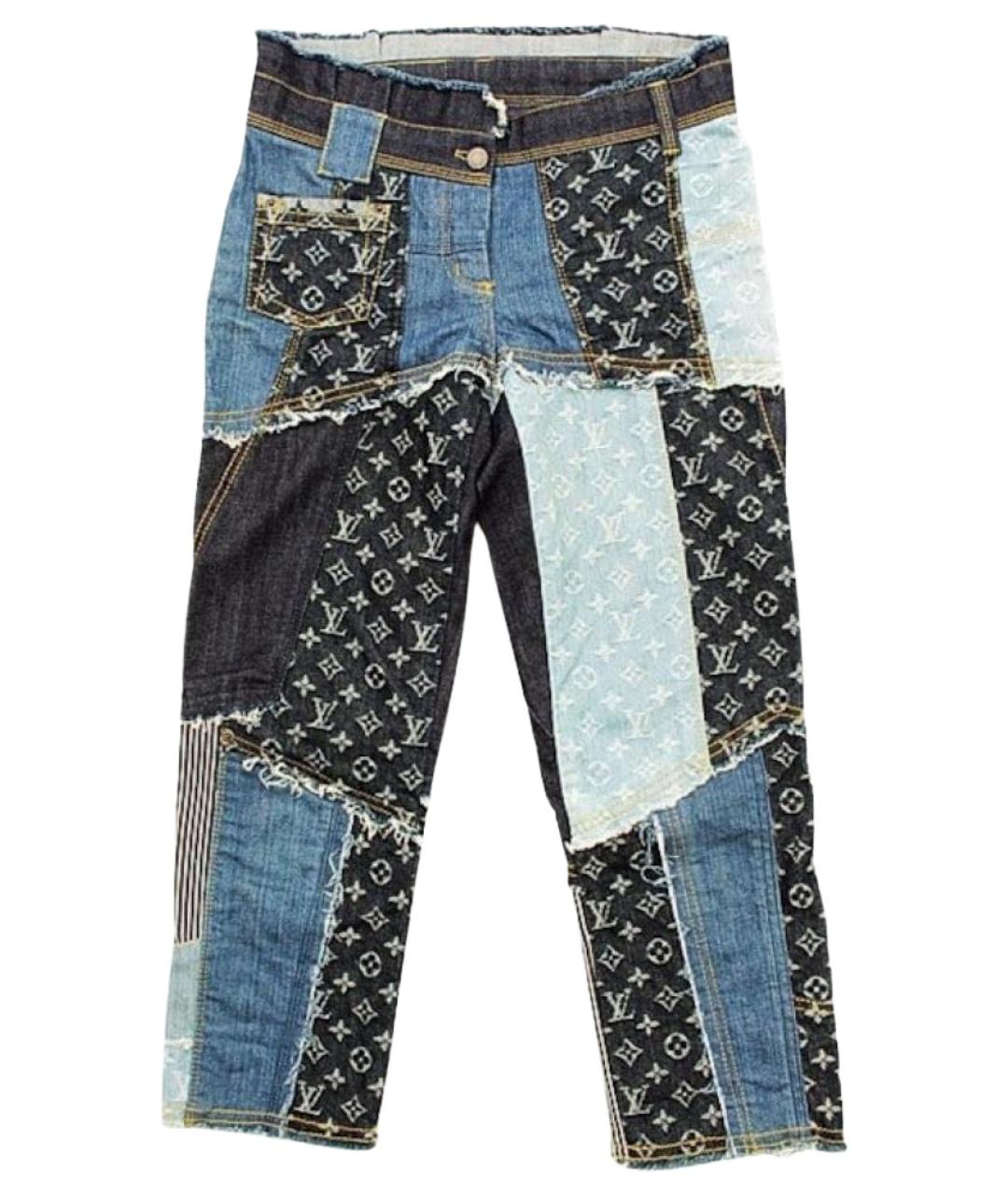 LOUIS VUITTON Синие хлопковые прямые джинсы, фото 1