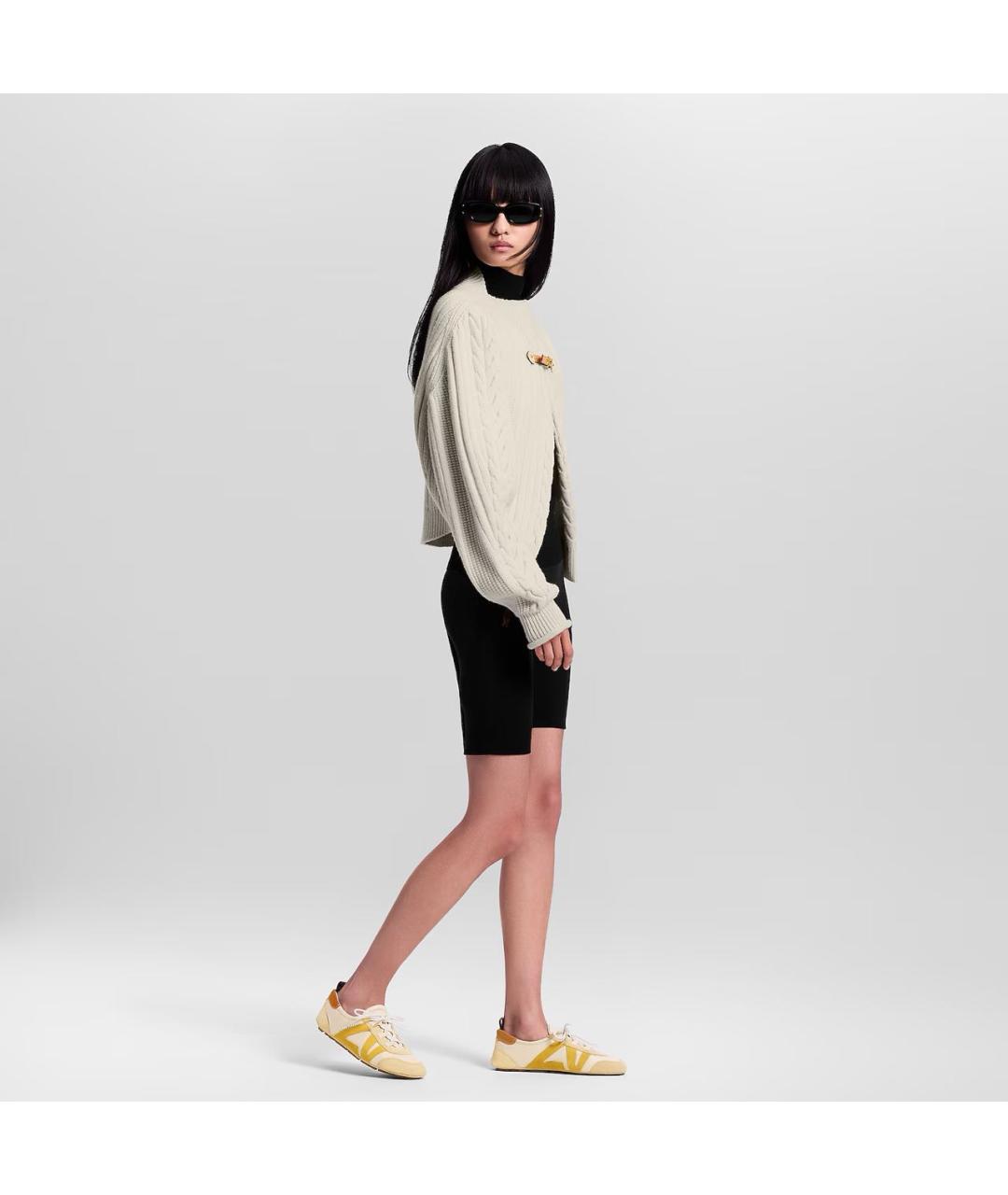 LOUIS VUITTON Желтые кожаные кеды, фото 3