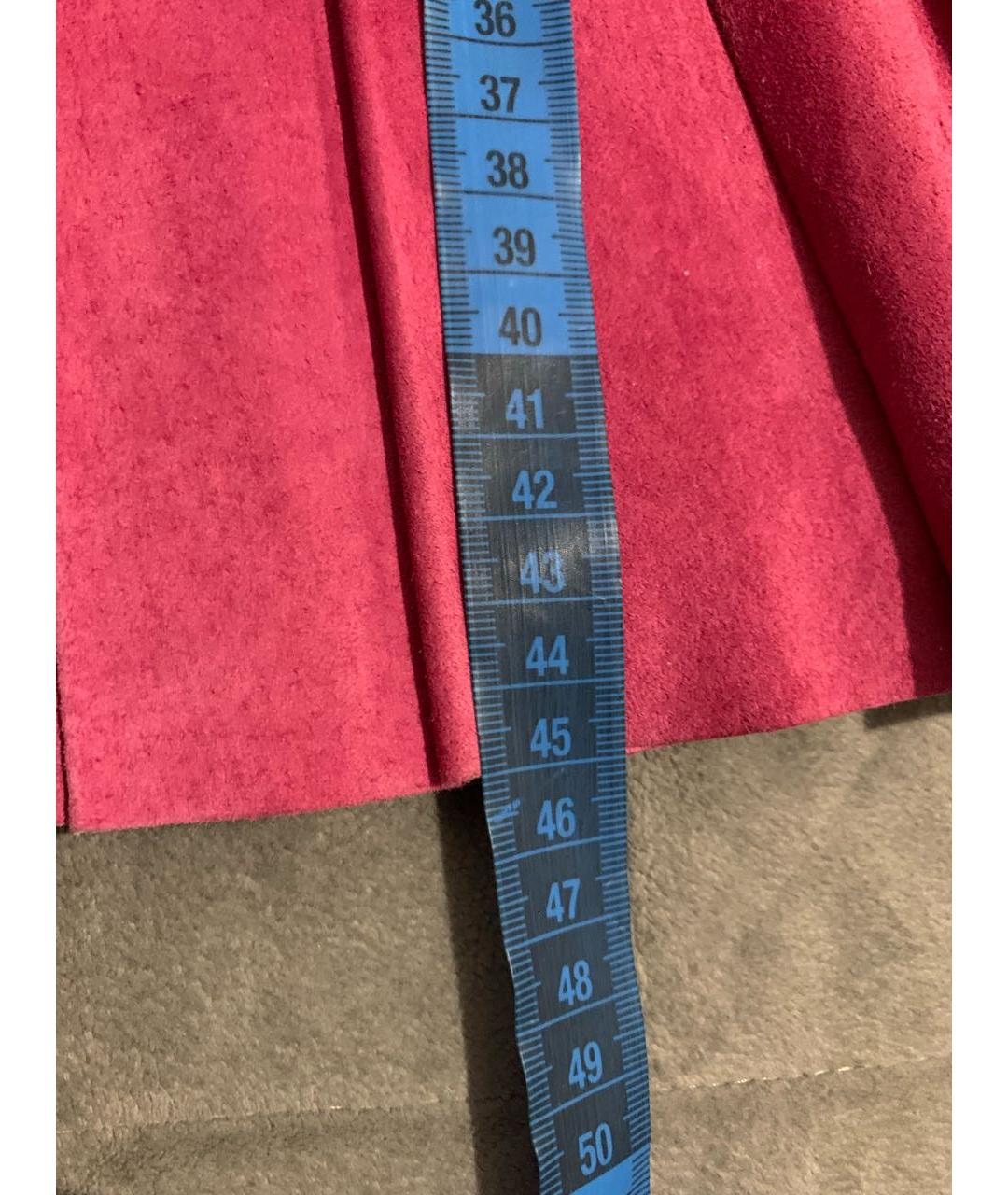 JEAN PAUL GAULTIER Розовая бархатная юбка мини, фото 5