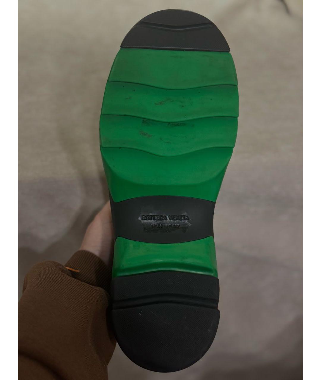 BOTTEGA VENETA Черные кожаные слипоны, фото 5