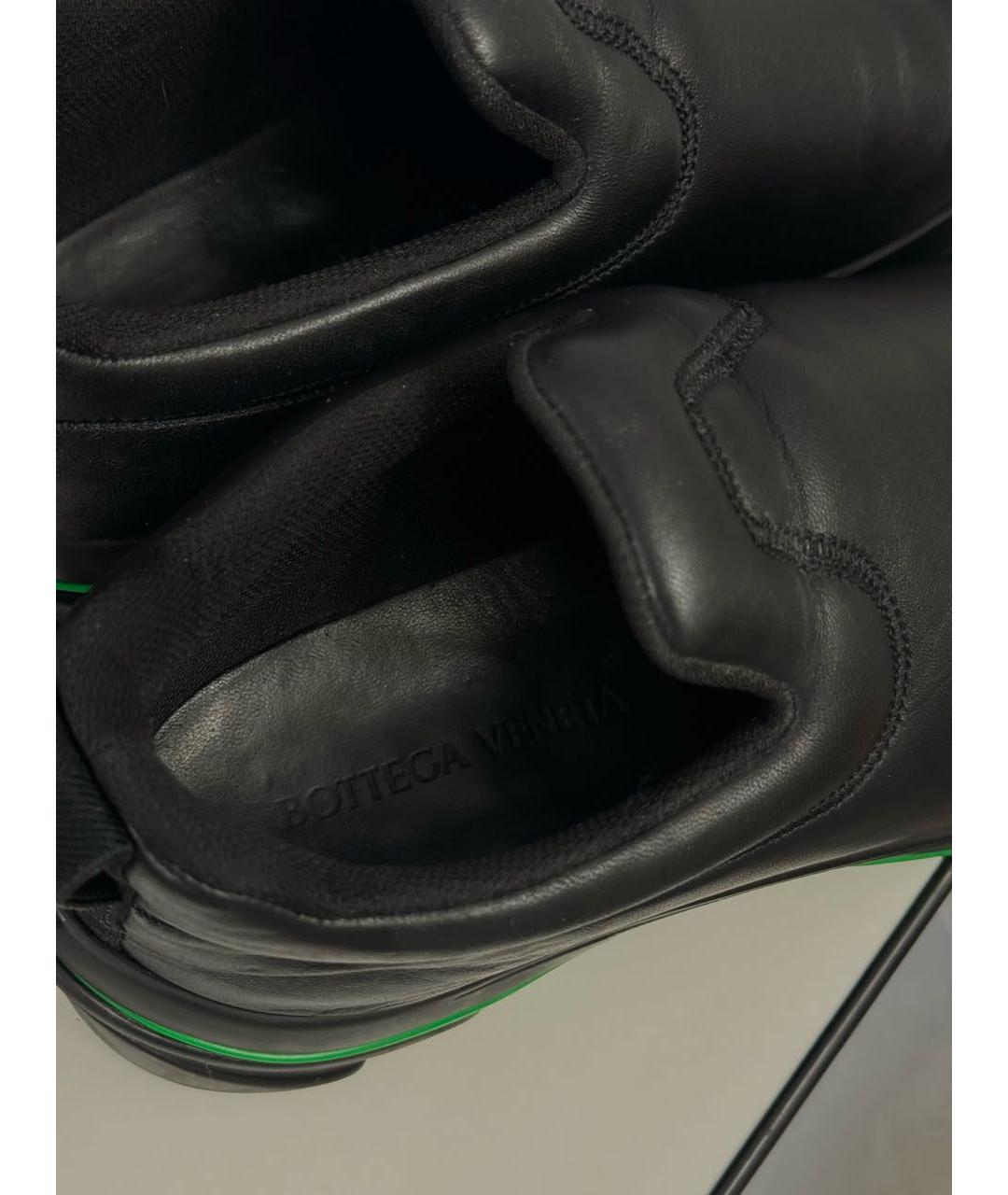 BOTTEGA VENETA Черные кожаные слипоны, фото 3