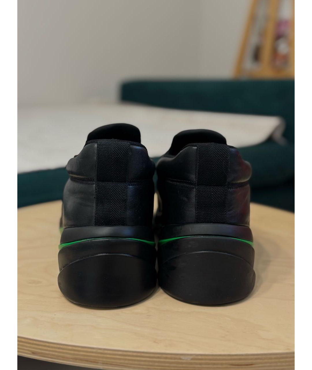 BOTTEGA VENETA Черные кожаные слипоны, фото 4