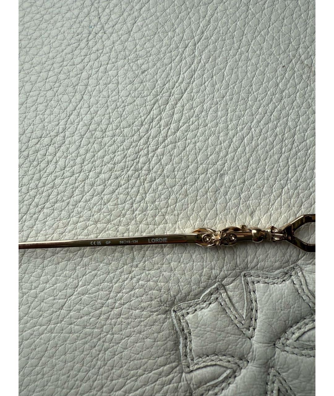 CHROME HEARTS Золотые металлические солнцезащитные очки, фото 6