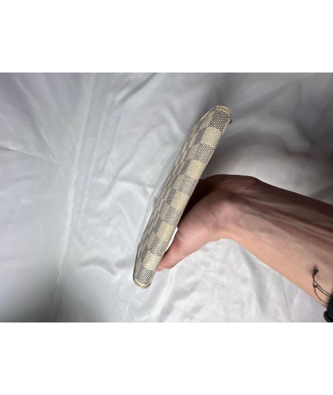 LOUIS VUITTON Белый кожаный кошелек, фото 5