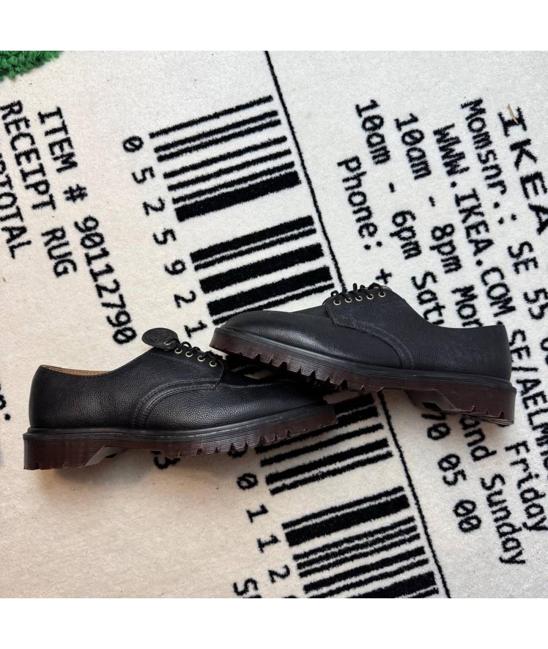 DR. MARTENS Черные кожаные низкие ботинки, фото 6