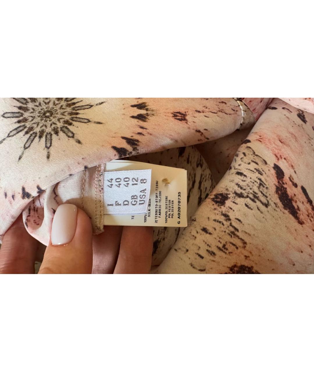 PHILOSOPHY Розовая шелковая блузы, фото 8