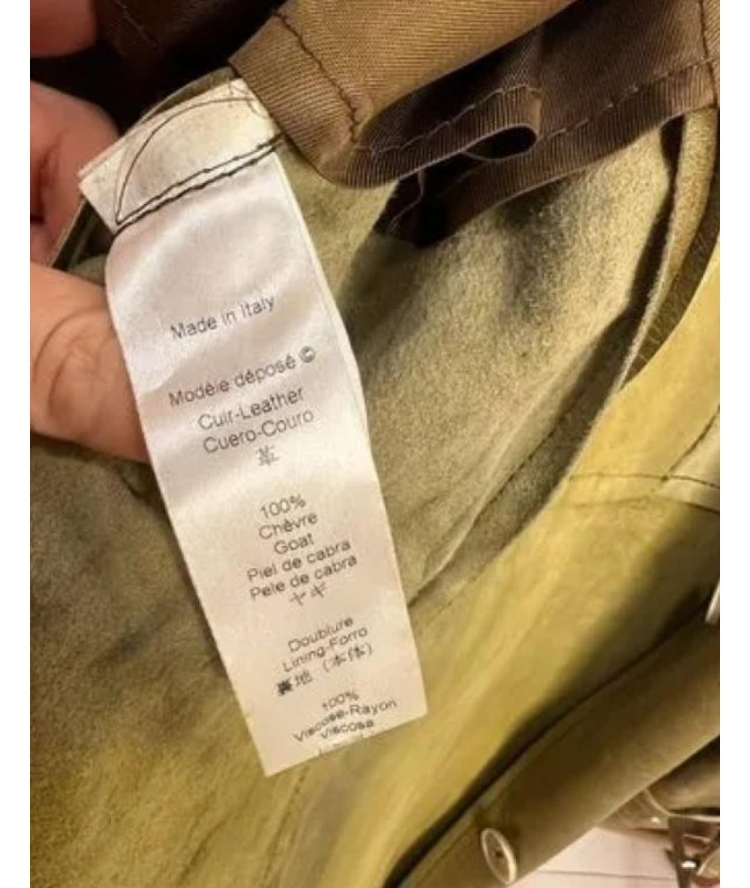 KENZO Хаки кожаная куртка, фото 5