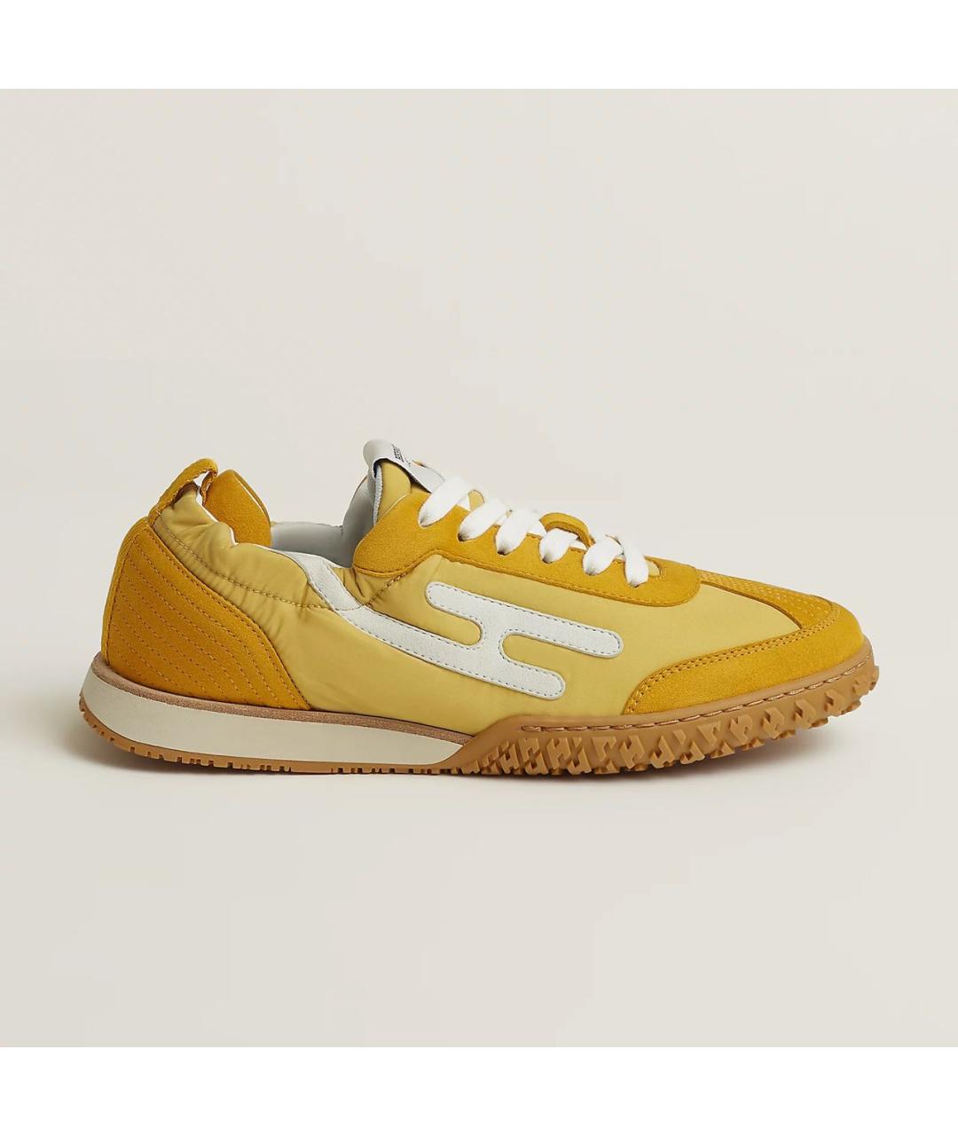 HERMES Белые кожаные кроссовки, фото 5