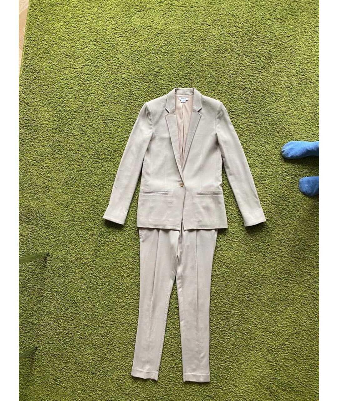 HELMUT LANG Бежевый вискозный костюм с брюками, фото 7