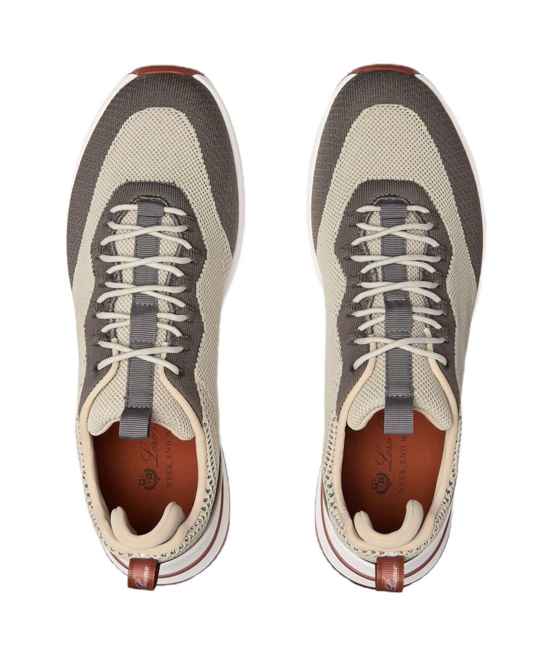 LORO PIANA Бежевые низкие кроссовки / кеды, фото 5