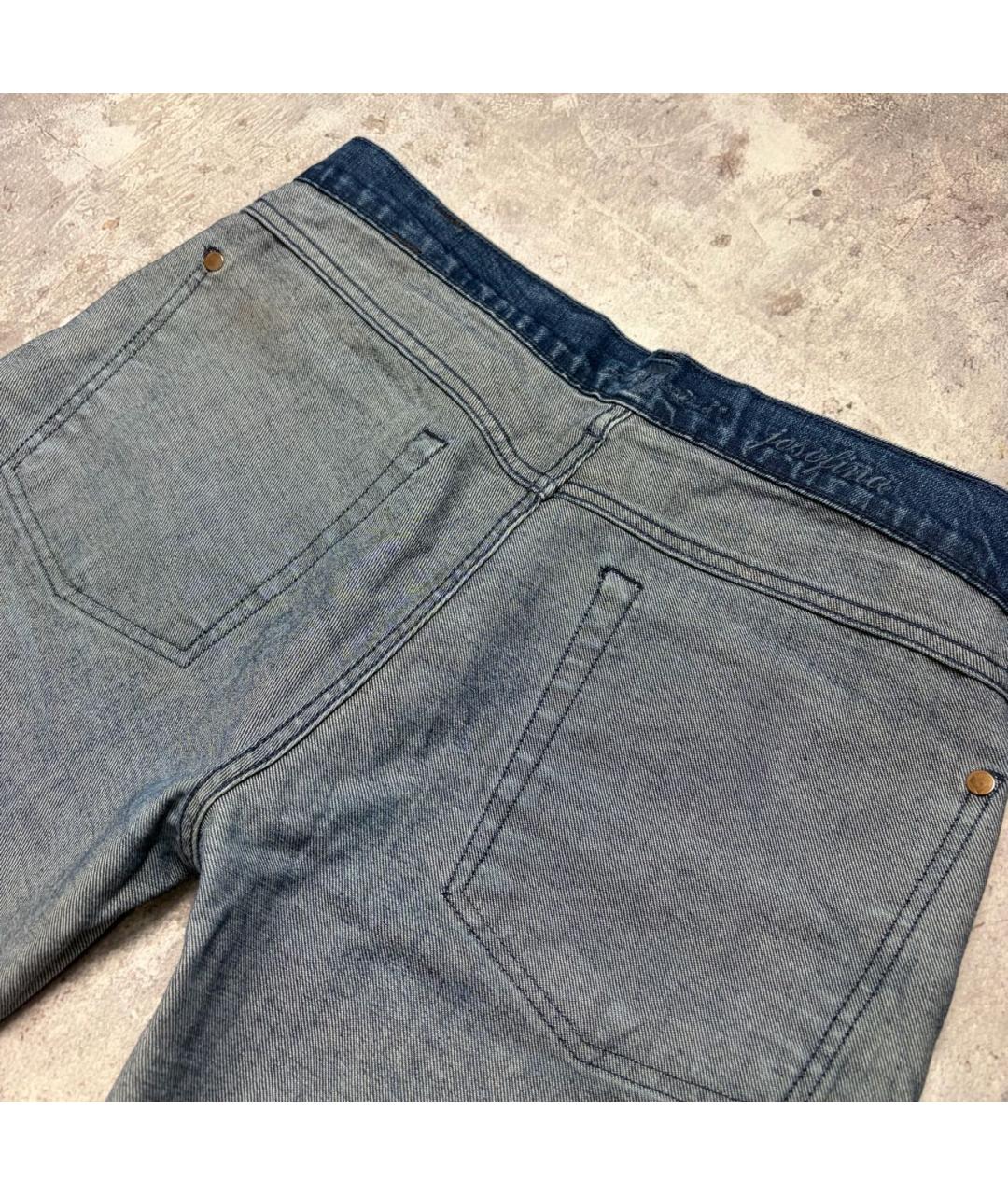 7 FOR ALL MANKIND Темно-синие хлопко-эластановые джинсы слим, фото 3